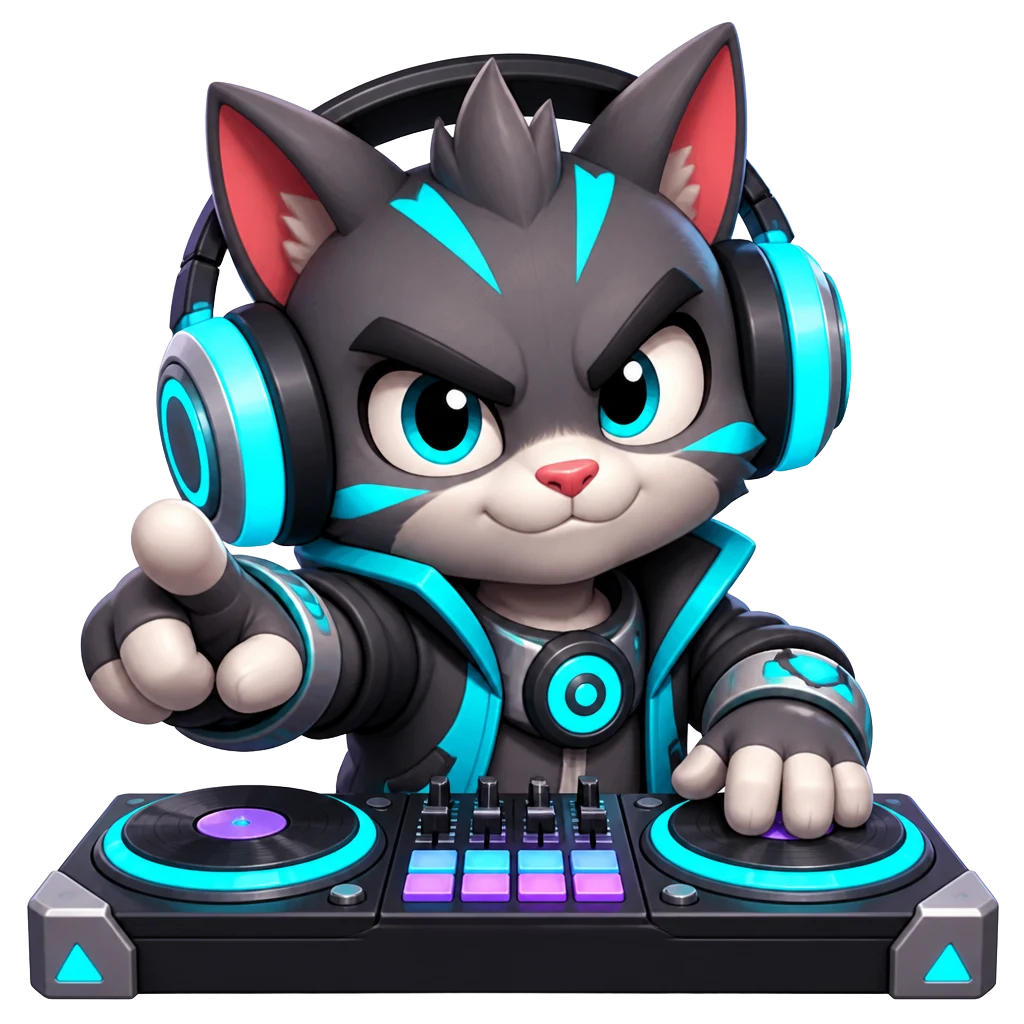 Tekno Kedi — odak seansı maskotu